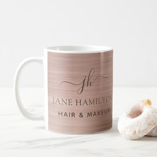Persoonlijke Initialen en Naam Koffiemok (Met donut)