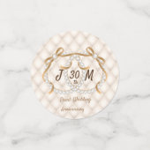 Persoonlijke Initialen Pearl Ribbon Table Confetti (Kleine voorkant)