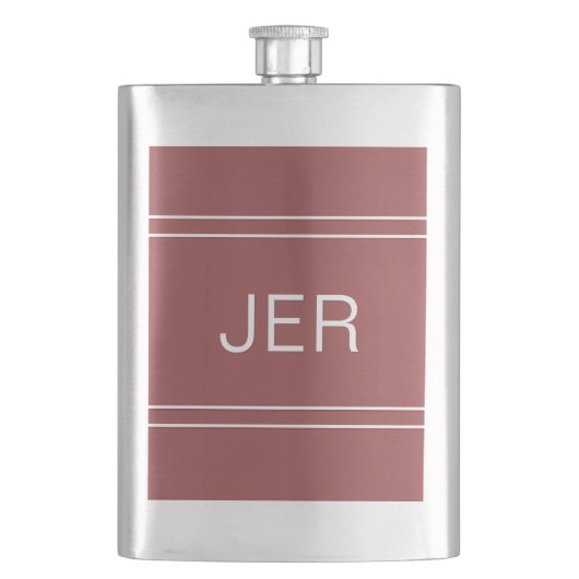 Persoonlijke initials drank trendy rood flacon (Voorkant)