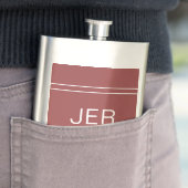 Persoonlijke initials drank trendy rood flacon (Voorbeeld)