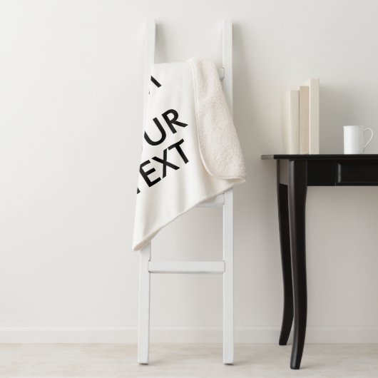 Persoonlijke internetmeme BEHOUD CALM en JOUW TEKS Sherpa Deken (In situ)