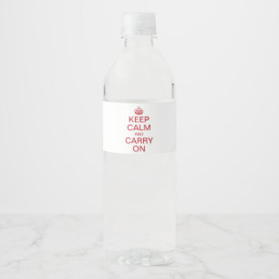 Persoonlijke internetmeme BEWAAKT CALM EN DRAAGT A Waterfles Etiket