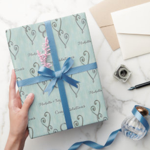 Persoonlijke intertwined Hearts Wedding Cadeaupapier