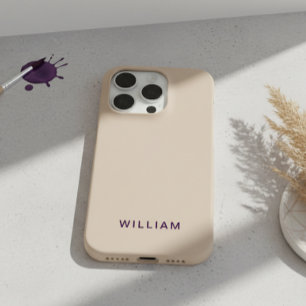 Persoonlijke iPhone Hoesje in Beige Kleur met Eige