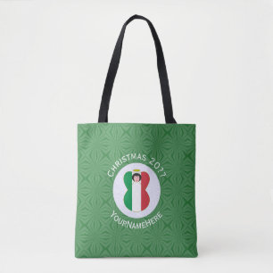 Persoonlijke Italiaanse engel kerst vlag Draagtas