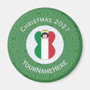 Persoonlijke Italiaanse engel kerst vlag Magneet