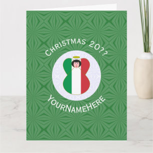 Persoonlijke Italiaanse engel kerstkaart Kaart