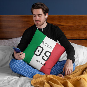 Persoonlijke Italiaanse nationale vlag kleuren voe Kussen