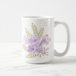 Persoonlijke Jacaranda Bloesem Beginletters Mok