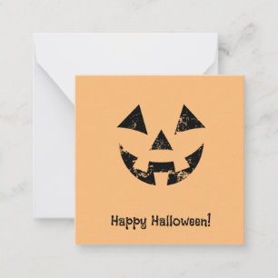 Persoonlijke Jack-o-lantern pompoen gezicht Hallow Notitiekaartje