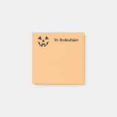 Persoonlijke Jack-o-lantern pompoen gezicht Hallow Post-it® Notes (Voorkant)