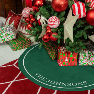 Persoonlijke jager groen fleece kerstboom rok