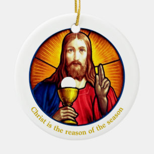 Persoonlijke Jezus-afbeelding Keramisch Ornament