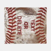 Persoonlijke jongens Grunge Baseball Fleece Blanke Deken (Voorkant (Horizontaal))