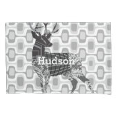 Persoonlijke Jongen's Room Deer Mid-Century Kussensloop (Voorkant)