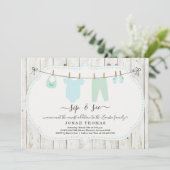 Persoonlijke jongens sip en zie uitnodiging - Rust (Staand voorkant)