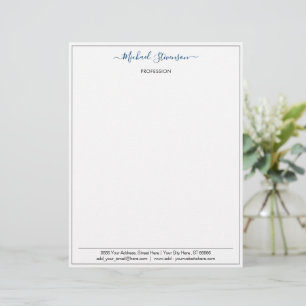 Persoonlijke Jouw naam Adres Kleuren Letterhead Briefhoofd