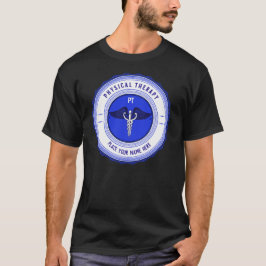 Persoonlijke Jouw naam Fysiotherapie Caduceus T-shirt