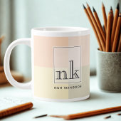 Persoonlijke Jumbo Kleurblok Mok | Monogram