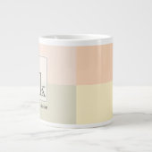 Persoonlijke Jumbo Kleurblok Mok | Monogram (Voorkant)