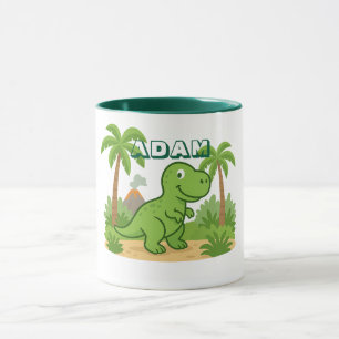 Persoonlijke Jungle Dinosaurus Mok voor Kinderen