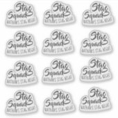 Persoonlijke Jutter Nacht Stag Squad Sticker (Voorkant)