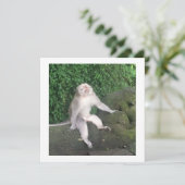 Persoonlijke kaart - Funny monkey (Staand voorkant)