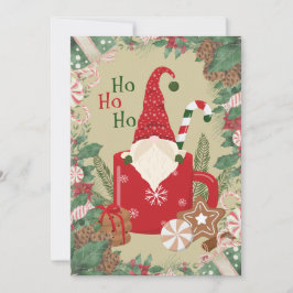 Persoonlijke Kabouter Kerstman Plat Kerstkaart