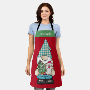 Persoonlijke Kabouter Rood Groen Kerstvakantie Schort