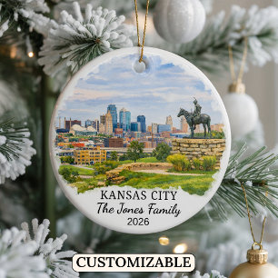 Persoonlijke Kansas City-versiering, op maat gemaa Keramisch Ornament
