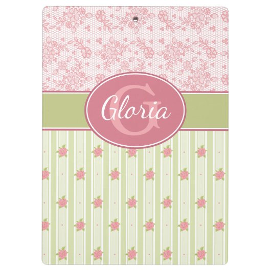 Persoonlijke kant en Engelse tuin Klembord (Achterkant)