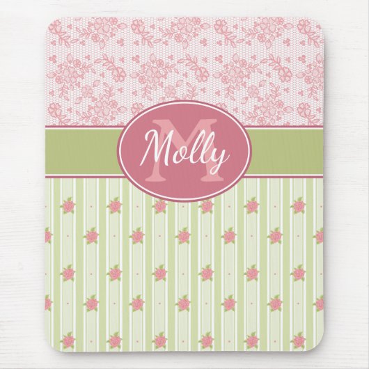 Persoonlijke kant en Engelse tuin Muismat (Voorkant)