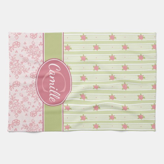 Persoonlijke kant en Engelse tuin Theedoek (Horizontaal)