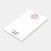 Persoonlijke Kantoor Roze Boho Florals Post-it® Notes (Schuin)