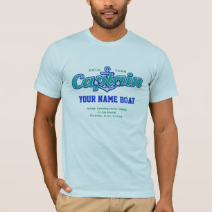Persoonlijke kapitein naam boat Year en nog veel m T-shirt