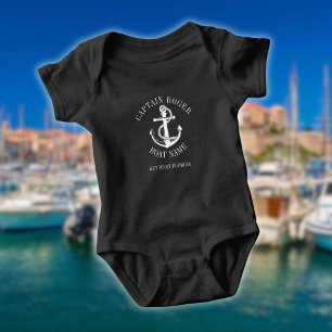 Persoonlijke Kapitein Zeeanker Bootnaam Romper