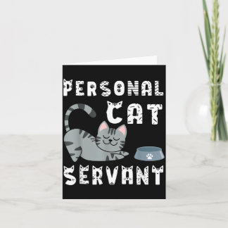 Persoonlijke kat bediende grappige kat kaart