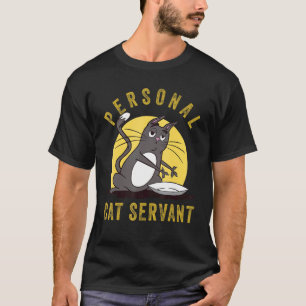 Persoonlijke kat knecht geïrriteerd boze kat t-shirt