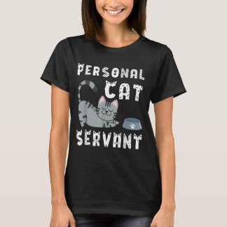 Persoonlijke kat knecht grappige kat t-shirt