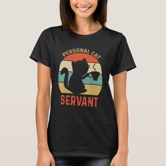 Persoonlijke kat knecht Kat T-shirt (Voorkant)