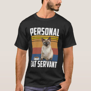 Persoonlijke kat knecht Siamees kat liefhebber eig T-shirt