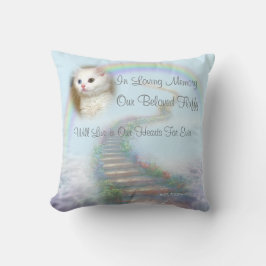 Persoonlijke kat Memorial Stairway naar de hemel Kussen