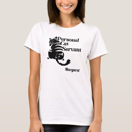 Persoonlijke Kat-server Aangepaste naam T-Shirt (Voorkant)