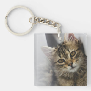 Persoonlijke katfoto sleutelhanger