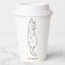 Persoonlijke katlijn kunst 12oz papieren beker met