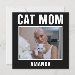 Persoonlijke kattenmoeder aangepaste foto kaart
