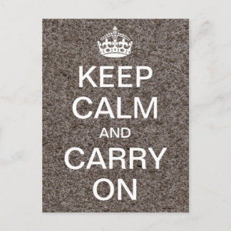 Persoonlijke KEEP CALM en CARRY ON - steen Briefkaart