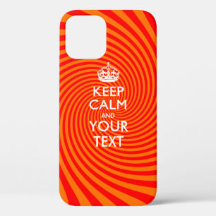 Persoonlijke KEEP CALM EN Uw Tekst iPhone 12 Pro Hoesje