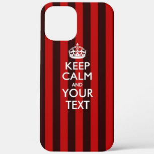 Persoonlijke KEEP CALM EN Uw Tekst iPhone 12 Pro Max Hoesje