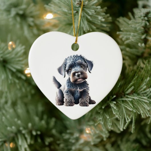 Persoonlijke Kerry Blue Terrier Puppy Keramisch Ornament (Boom)
